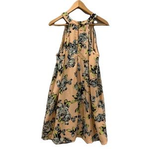 Pink Floral Halter Dress